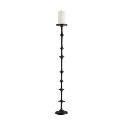 METAL, 36 ABACUS FLOOR PILLAR CANDLEHOLDER, BLACK