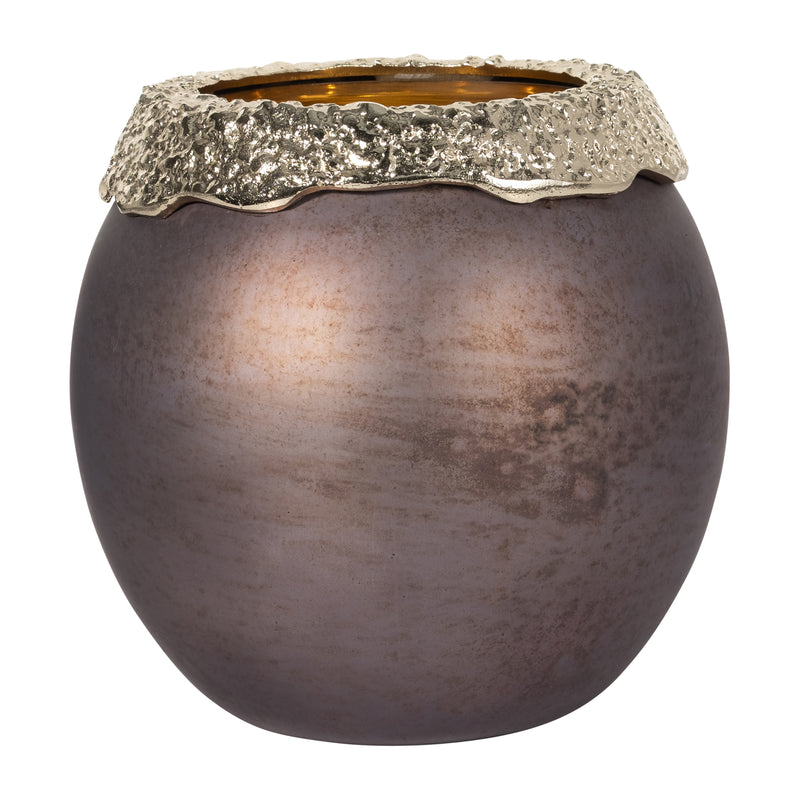 GLASS,10,OVAL HURRICANE,CHARRED COAL/GOLD