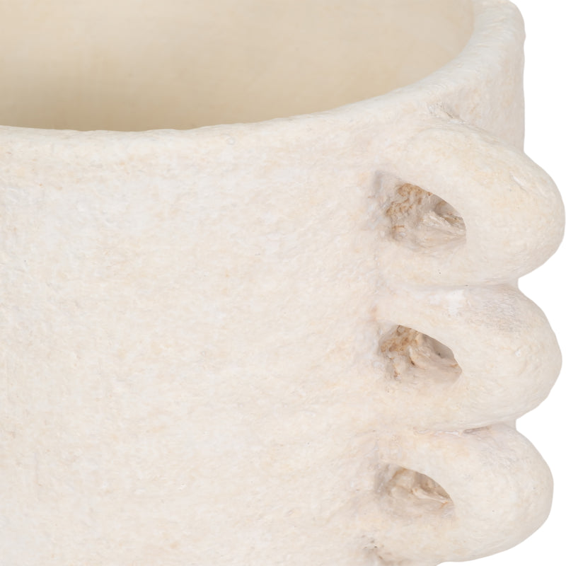 8 Arch Handle Planter, White