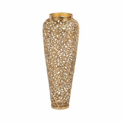 26 Fauna Metal Bouquet Floor Vase, Gold