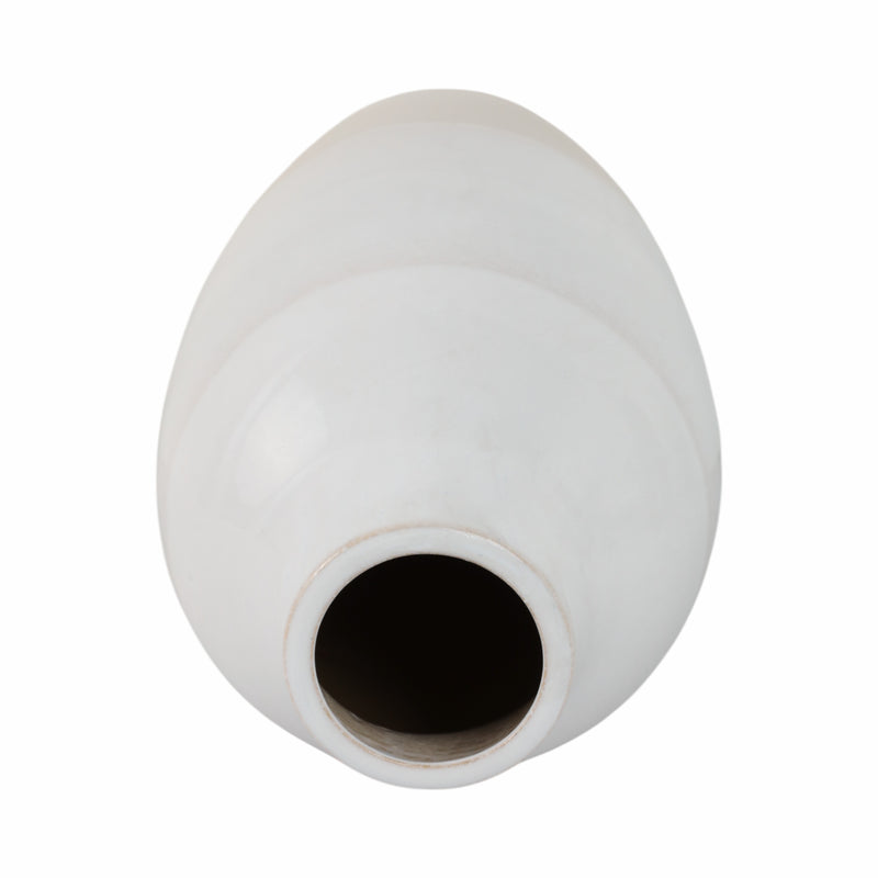 CLAY, 19 2-TONE REACTIVE VASE, IVORY