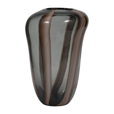 13 Bayle Large Brown Striped Glass Vase