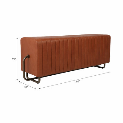 60 Felix Real Leather Bench