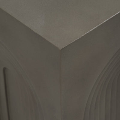 Concrete, 18 Arches In Square Accent Table, Dark