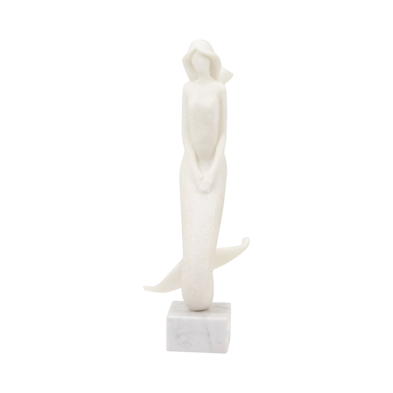 14 Caspian Mermaid Statuary, White