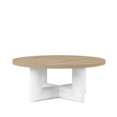 Garrison Round Cocktail Table Wood Top