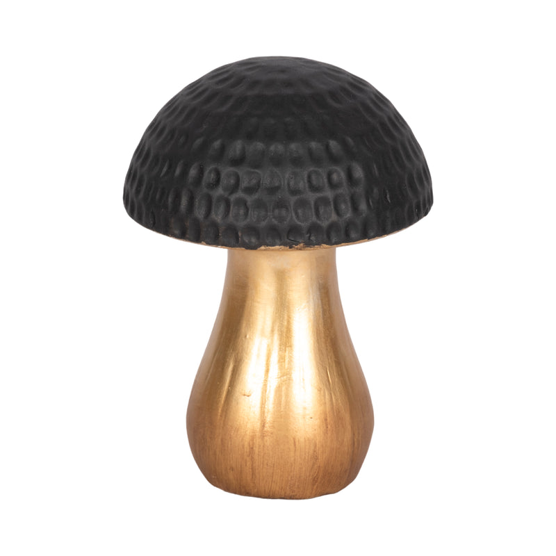 7 Hammered Top Mushroom, Black/gold