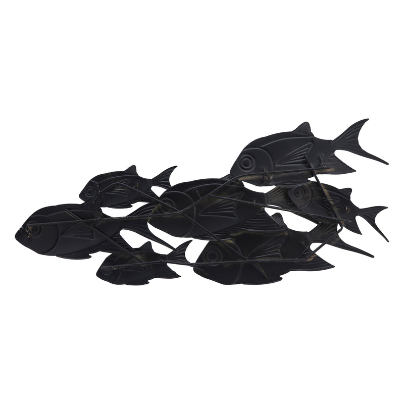 METAL 42 SCHOOL OF FISH WALL DECOR WB