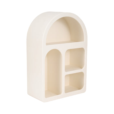 24 Arch Rough Finish Wall Shelf, White