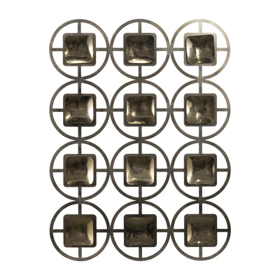 METAL, 40 CIRCLES WALL DECO, GOLD/BLACK