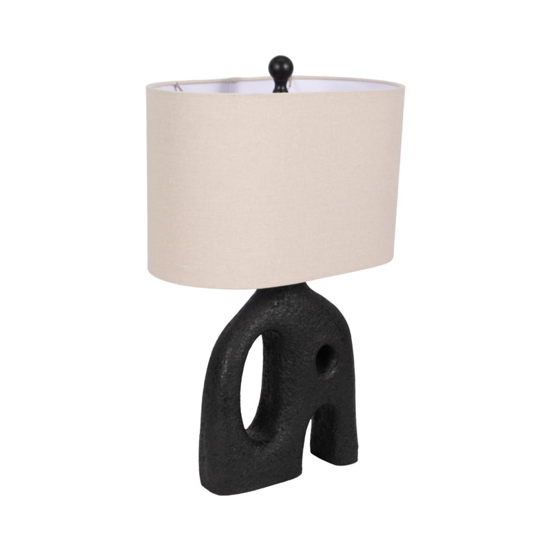 21 Open Cut-out Table Lamp, Black