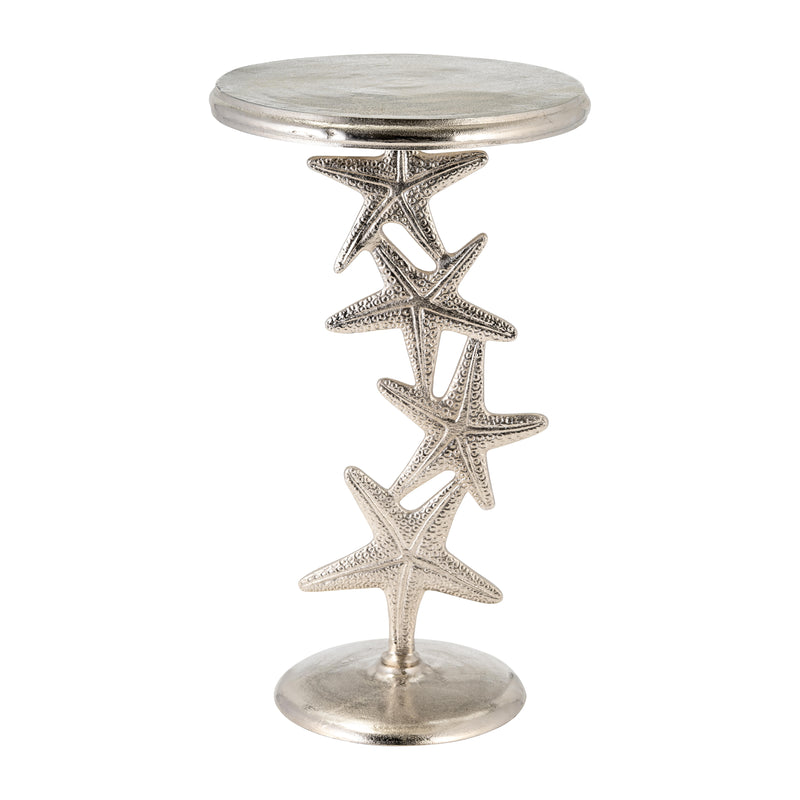 METAL, 14D/25H, SILVER STARFISH SIDE TABLE, KD