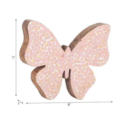 8 MOSAIC BUTTERFLY, BLUSH