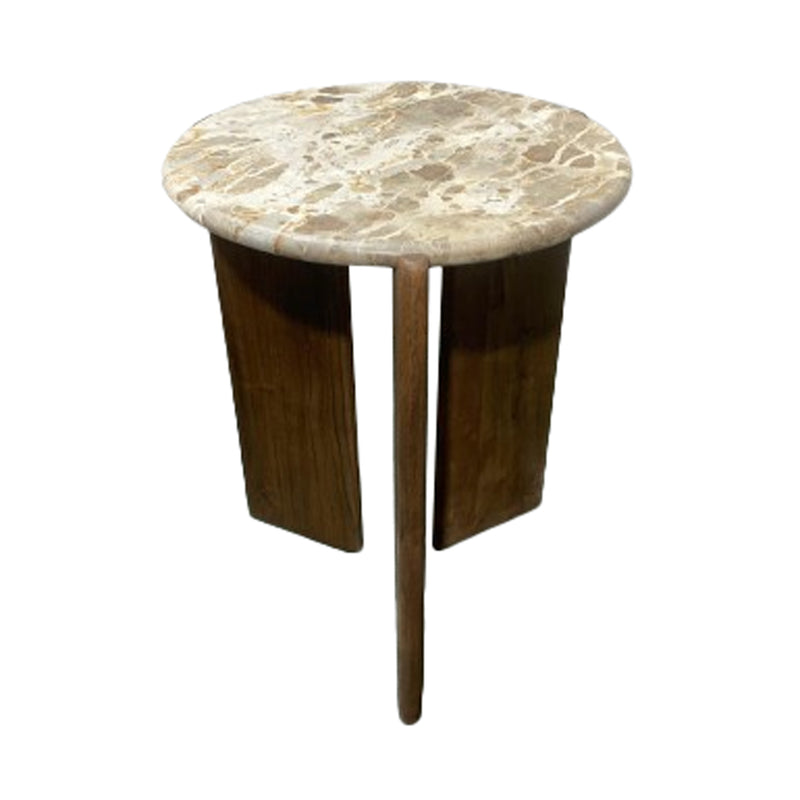 20 Somerset Marble And Wood Accent Table, Multi