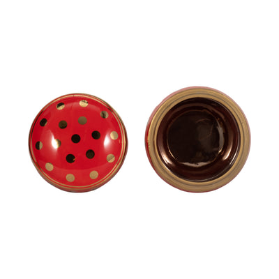 Red/gold Polka Dot Box 7