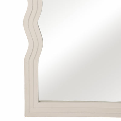 24x64 Layered Curvy Leaner Mirror, White