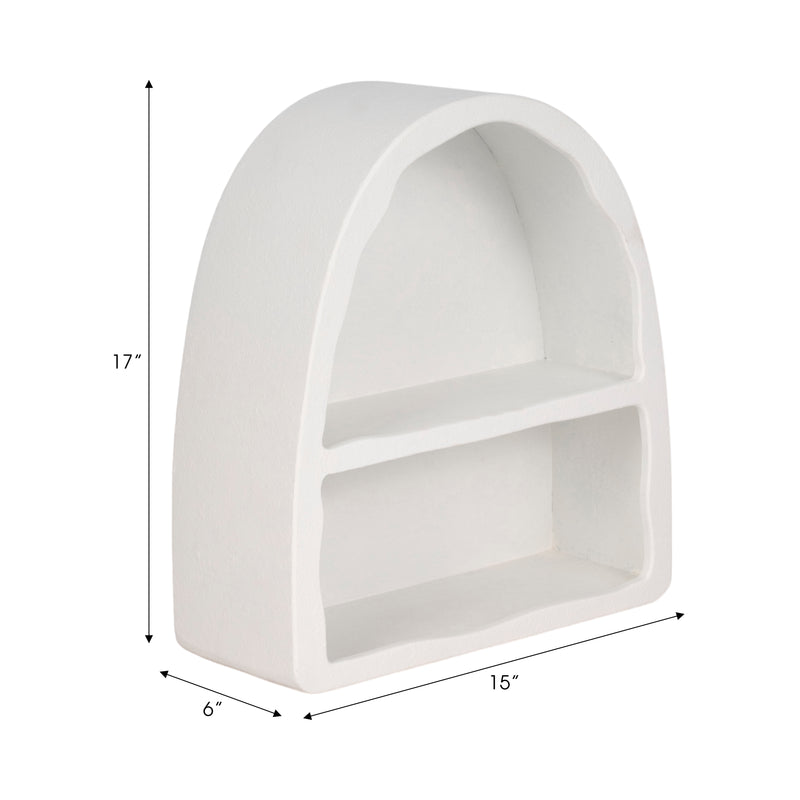 17 Curved 2-shelf Wall Storage, White