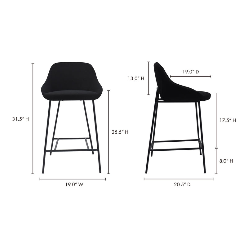 Shelby Counter Stool Black