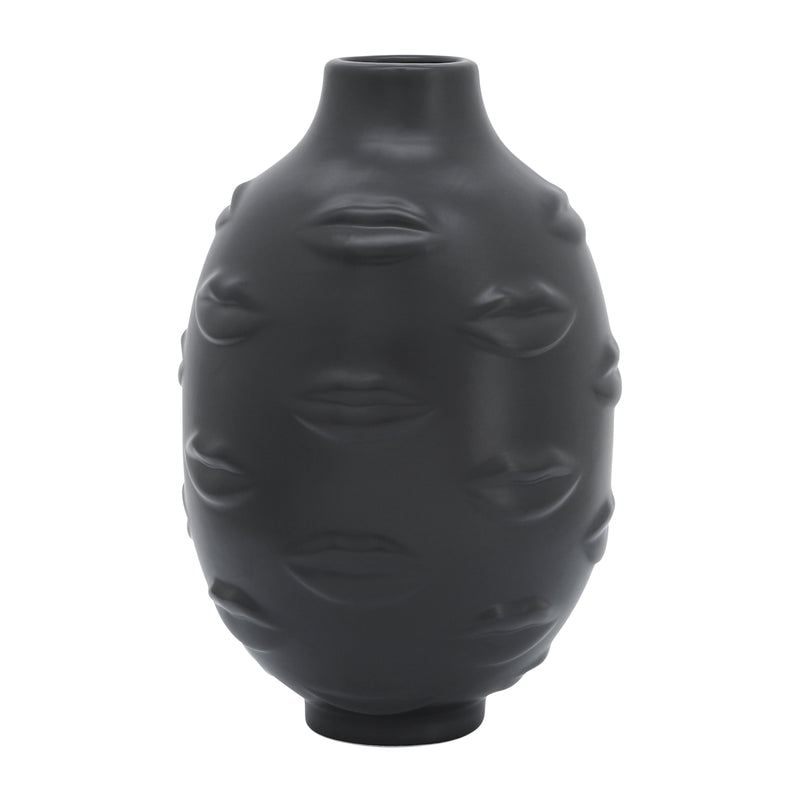 6 LIPS VASE, BLACK