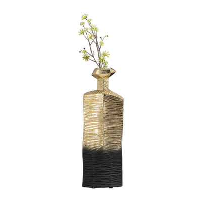 METAL,20,RIGGED VASE,GOLD/BLACK