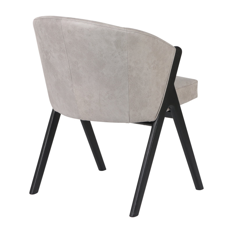 31 Astra Suede Wood Accent Chair, Ivory