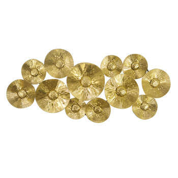 39 Gold Layered Discs Metal Wall D?cor, Gold