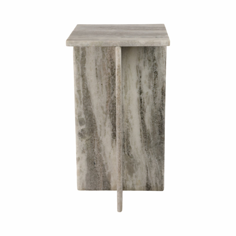 22 ROMMI SMALL MARBLE TABLE, WHITE