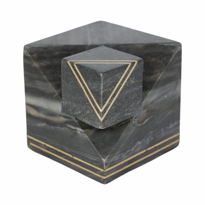 6 Waipo Gray Marble Cube