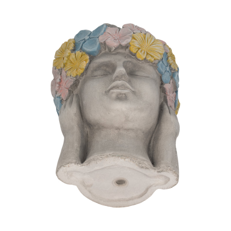 11 Face Planter With Flower Crown, Grey/multi