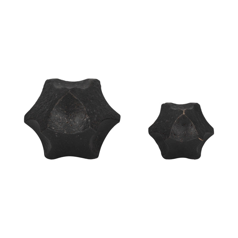 7 Textured Geometric Orb, Black