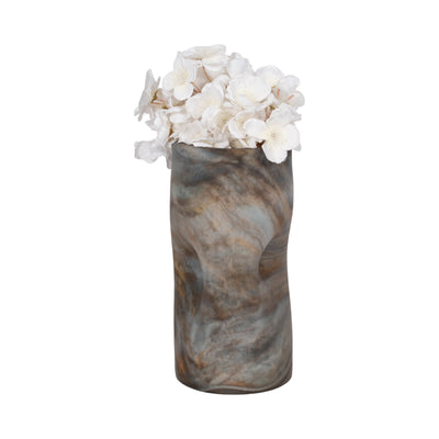 10 Dimpled Alabaster Finish Vase, Multi