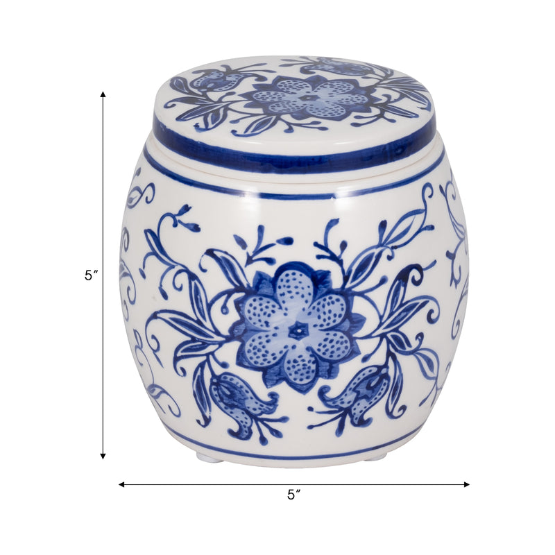 58.5oz Lavender Verbena Chinoiserie Cndle,blu/wht