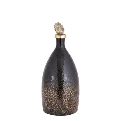 18 Arielle Medium Pyrite Stone And Glass Bottle