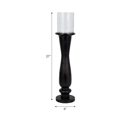 27 Traditional Hurricane On Pedestal, Black