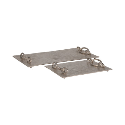 S/2 14/21 Rada Silver Link Trays