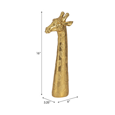 16 Giraffe Head Tabletop Decor, Gold