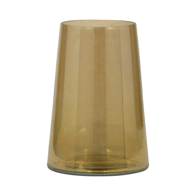 GLASS, 8 LUSTER VASE, GOLD