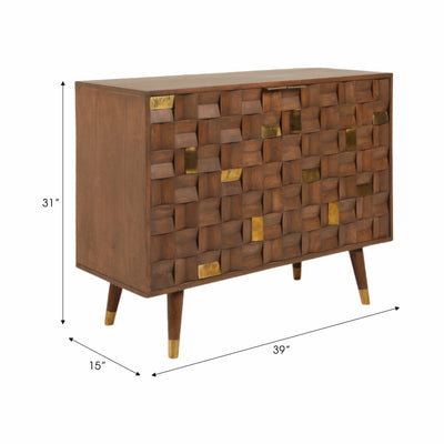 39 Amelia Wood Chest, Brown