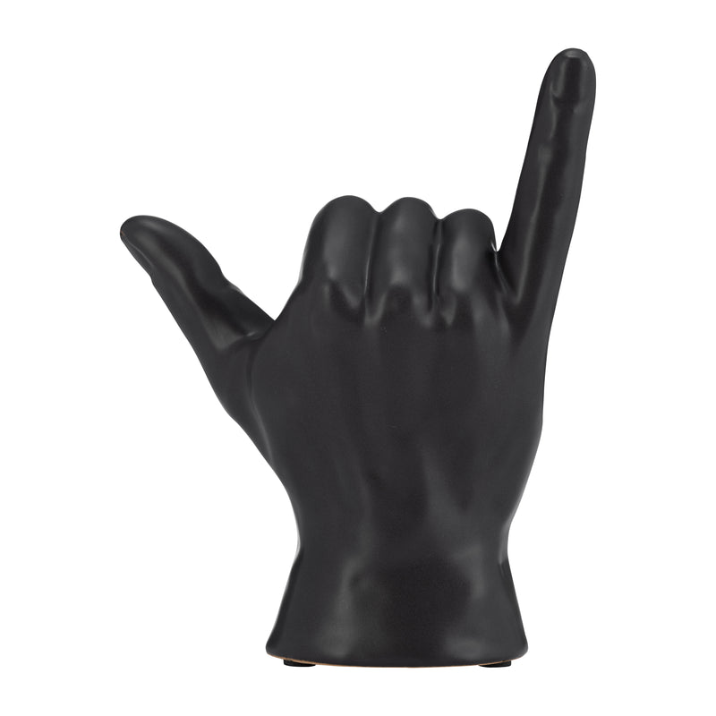 7H, HANG LOOSE HAND, BLACK