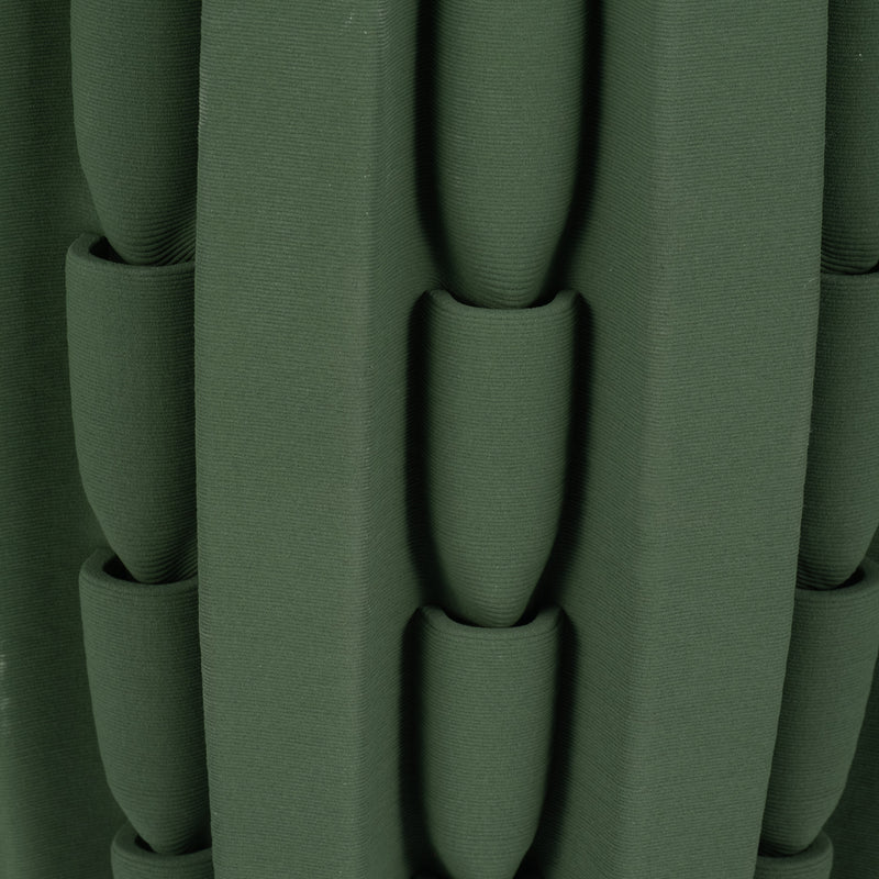 15 LAKELAND 3D PRINTED VASE, GREEN