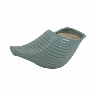 17 Seaside Blue Cer Shell Planter