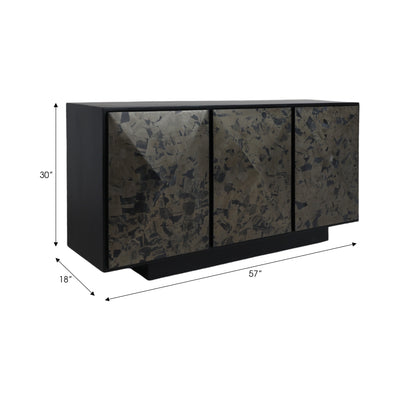 57livio Pyrite Semi-precious Stone&wood Sideboard