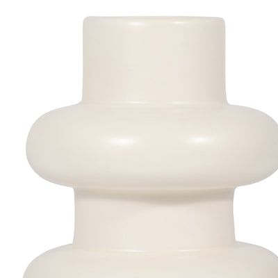 CER, 8 THREE RIBBED VASE, COTTON