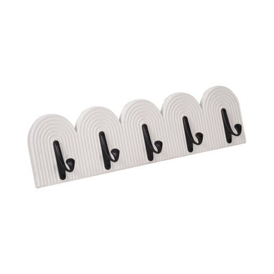 24 5-arch Wall Hooks, White