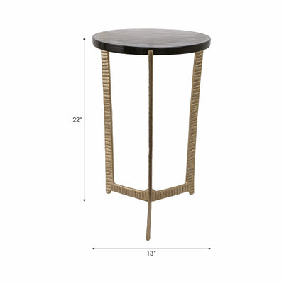 22 Bennington Tall Recycled Glass Accent Table