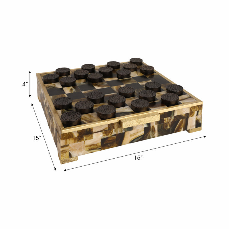 15x15 Allagash Horn Resin Checker Box Set