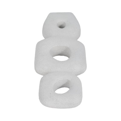 15 Textured Open Cut-out Totem Object, White