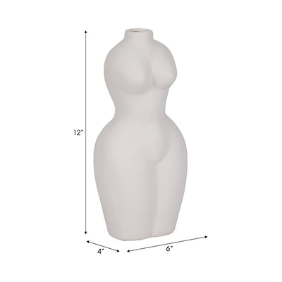 DOL, 12H TORSO VASE, WHITE