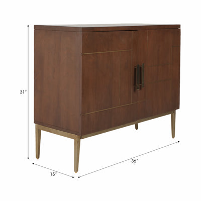 36 Casoria Wood Chest, Brown