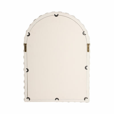 22x30 Large Knobby Arch Mirror, White